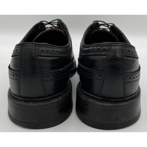 Vintage Florsheim Imperial Size 12D Black Leather Cordovan Wingtip Oxfords 76019 main image 6